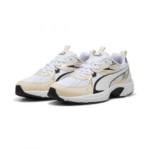 PUMA Erwachsene Milenio Tech Sneakers 39White Rosebay Silver Club Navy Pink Metallic