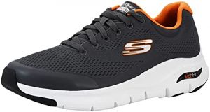 Skechers Men's Arch Fit Oxford Charcoal/Orange 9 M US