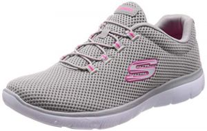 Skechers Damen Summits Trainer - Grau/Hot Rosa - UK 2