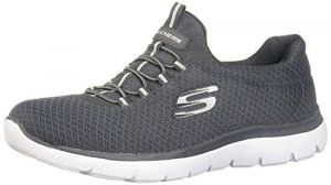 Skechers Summits Womens Slip On Bungee Sneakers Charcoal 9