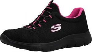 Skechers Women's Summits Black/Fuchsia Sneaker 6 W US