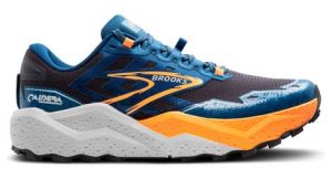 brooks caldera 7 trailrunning schuh blau orange herren