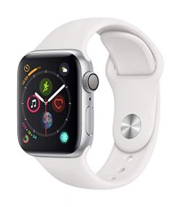 Apple Watch Series 4 40mm (GPS) - Aluminiumgehäuse Silber Weiß Sportarmband (Generalüberholt)