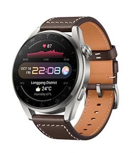 Huawei Watch 3 Pro Klassisches braunes Lederarmband