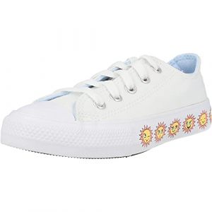 Converse Chuck Taylor All Star Sunny Side Ox Sun Graphic Weiß/Blau (White/Chambray Blue) Textil 32 EU