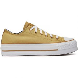 Sneakers aus Stoff Converse Chuck Taylor All Star Lift Platform Herringbone Stripe A08109C Gelb