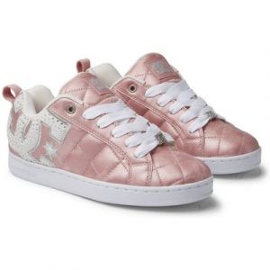 DC Shoes DC Shoes Court Graffik SE Pink With Silver Sneaker