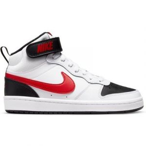 Nike COURT BOROUGH MID 2 (GS) WHITE/UNIVERSITY RED-BLACK Sneaker