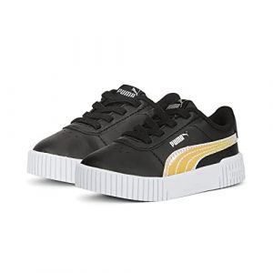 PUMA Kinder Carina 2.0 Holo Alternative-Verschluss Sneakers 24Black Silver Gray