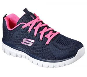 Skechers Sport Womens Graceful GET Connected Wide FIT Sneakers Frauen 12615 Blau