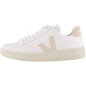 VEJA Damen Sneaker V-12 LEATHER EXTRA-WHITE_SABLE Sneaker