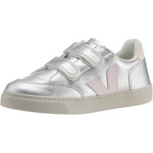 VEJA SMALL V-12 Sneaker Klettschuh, Court Sneaker, Retro Sneaker im Metallic Look