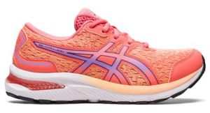 asics gel cumulus 24 gs laufschuhe koralle kinder