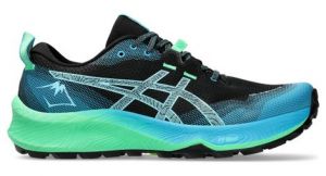 asics gel trabuco 12 trailrunning schuhe schwarz blau grun herren