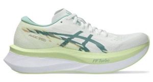 asics magic speed 4 laufschuhe weis grun damen