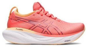 asics gel nimbus 25 runningschuh koralle damen