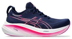 asics gel nimbus 26 blau pink running schuhe fur damen