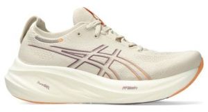 asics gel nimbus 26 beige orange running schuh women