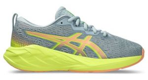 asics novablast 4 gs laufschuhe grau gelb kinder