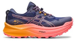 asics trabuco max 2 trailrunning schuhe blau rosa damen