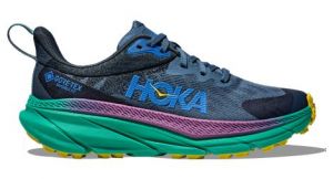 hoka one one challenger 7 gtx trailrunning schuhe blau grun gelb herren