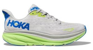 hoka clifton 9 large 2e laufschuhe grau grun blau herren