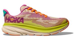 hoka clifton 9 youth running schuh pink multicolor kinder