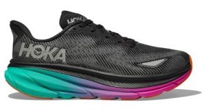 hoka clifton 9 gtx laufschuhe schwarz grun pink herren