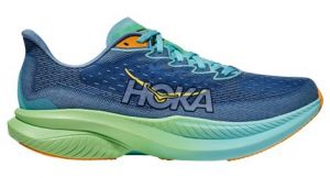 hoka mach 6 running schuhe blau grun herren