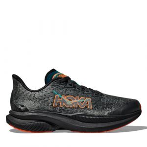 HOKA Herren Mach 6 Textile Black Electric Tangerine Trainer 40 2/3 EU