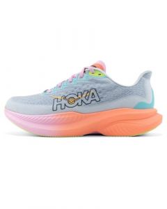 Hoka Mach 6 Laufschuhe Donna Blau Rosa