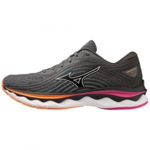 Mizuno Wave Sky 6 Straßenlaufschuhe für Frauen Schwarz Pink Orange 37 EU