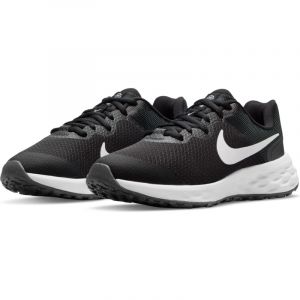 NIKE Revolution 6 Laufschuhe Kinder black/white-dk smoke grey 37.5