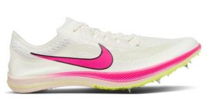 unisex nike zoomx dragonfly leichtathletikschuhe weis rosa gelb