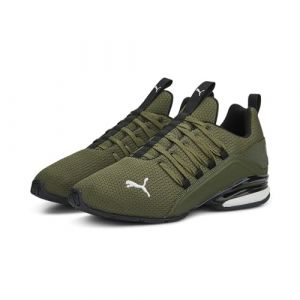 PUMA Herren Axelion Refresh Laufschuhe 43 Green Moss Black Feather Gray