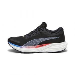 PUMA Herren Deviate Nitro 2 Laufschuhe mit Schnürsenkel Schwarz/Blau 42.5