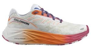 salomon aero glide 2 laufschuhe weis orange violett damen