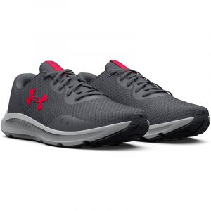 UNDER ARMOUR Charged Pursuit 3 Laufschuhe Herren 108 - pitch gray/pitch gray/red 40.5