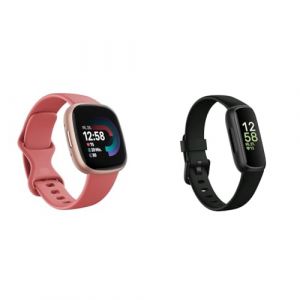 Fitbit Versa 4 by Google ? Smartwatch Damen/Herren Fitness-Tracker mit integriertem GPS und Telefonfunktion & Inspire 3 by Google ?Gesundheits- & Fitness-Tracker Damen/Herren - Herzfrequenzmessung