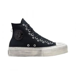 Converse Damen Chuck Taylor All Star Lift Platform Punk Distressed Schuhe Größe 7