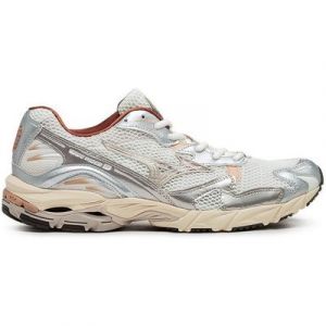 Mizuno Mizuno Wave Rider 10 (Beige / Silber / Rot) Sneaker