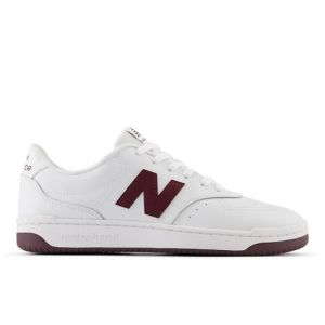 New Balance Unisex Sneaker BB80 white/burgundy USA 8.5 EUR 42