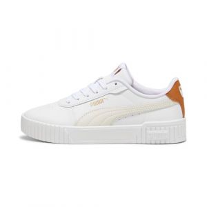 PUMA Damen Carina 2.0 Sneakers 37 White Frosted Ivory Caramel Latte Beige