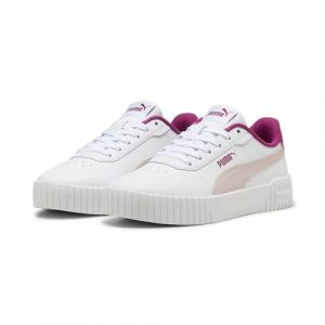 PUMA Mädchen Carina 2.0 Sneakers 39 White Mauve Mist Magenta Gleam Pink