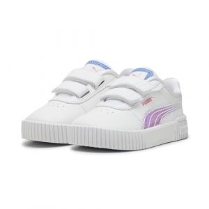 PUMA Mädchen Carina 2.0 Deep Dive Sneakers 22 White Blue Skies Fast Pink ?Sneakers in Regular Fit Mädchen