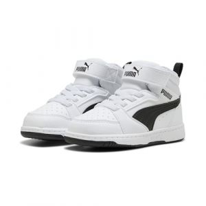 PUMA Kinder Rebound V6 Mid Sneakers 27 White Black ?Sneakers in Regular Fit Unisex Kleinkinder