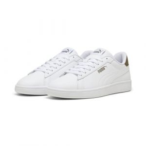 PUMA Erwachsene Smash 3.0 L Sneakers 43 White Wild Willow Green