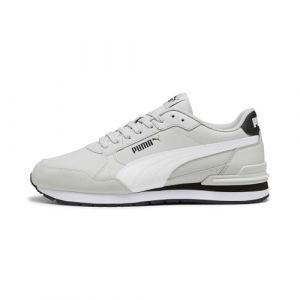 PUMA Erwachsene ST Runner v4 Leather Sneakers 40 Cool Light Gray White Black ?Basic Sneakers Unisex Erwachsene