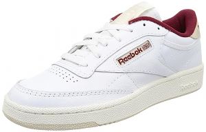 Reebok Unisex Club C 85 Sneaker. FTWR White/Stucco/Classic Maroon F23. 43 EU