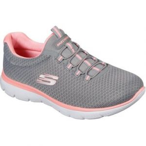 Skechers SUMMITS Slip-On Sneaker Slipper, Freizeitschuh, Komfortschuh mit dezenten Kontrast-Details